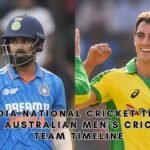 india national cricket team vs australian men’s cricket team timeline