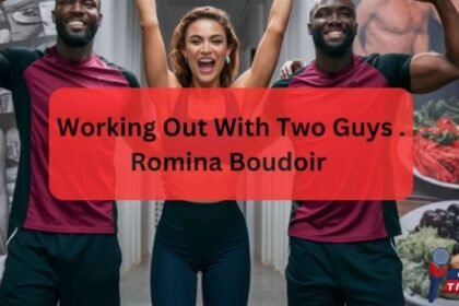 working out with two guys . romina boudoir